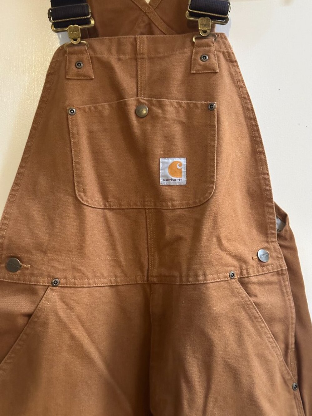 Carhartt Duck Canvas Bib Overalls, Kids/Youth Size 16
